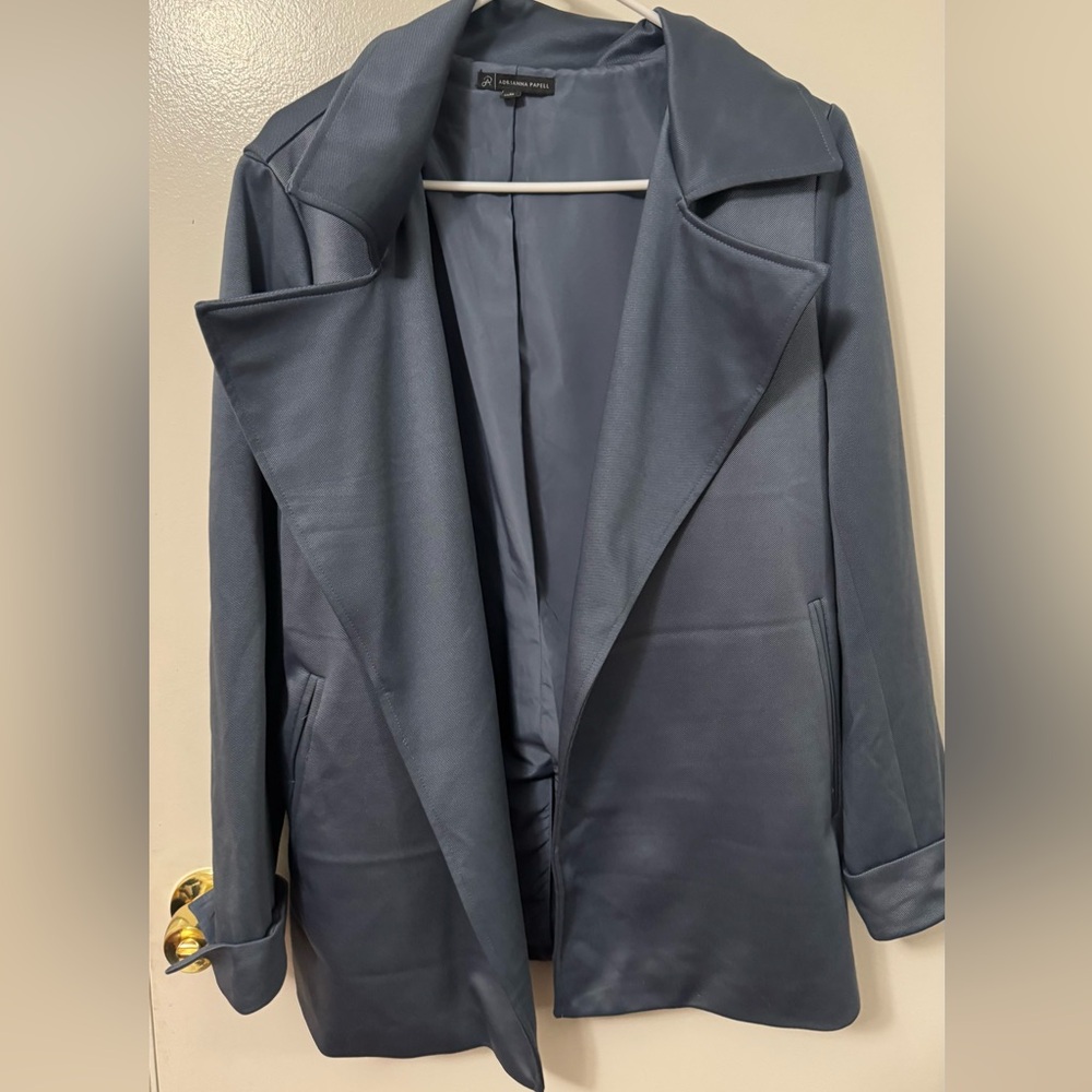 Adrianna Papell Light Blue Trench Coat
